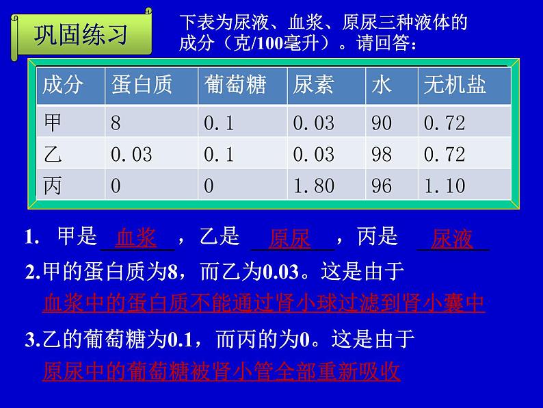 苏教版七年级下册生物 11.2人体废物的排出 课件07