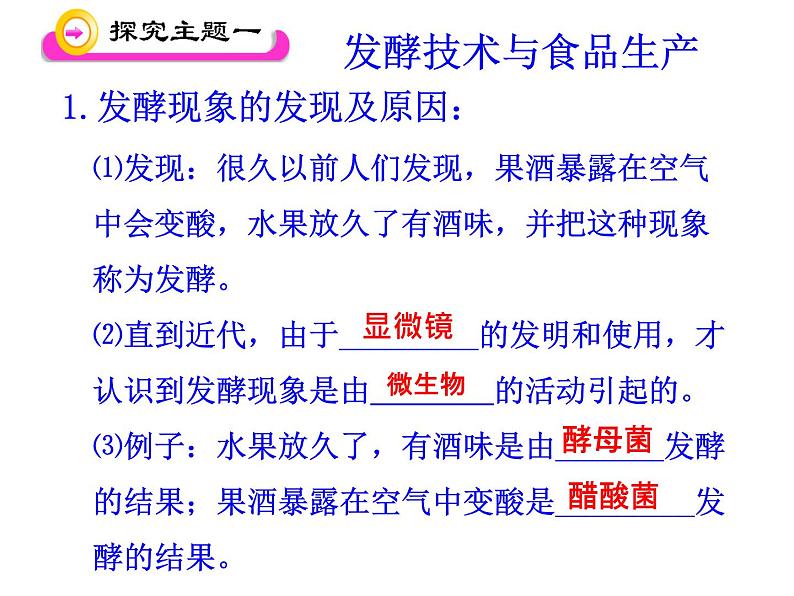 苏教版八年级下册生物 23.1源远流长的发酵技术 课件第7页