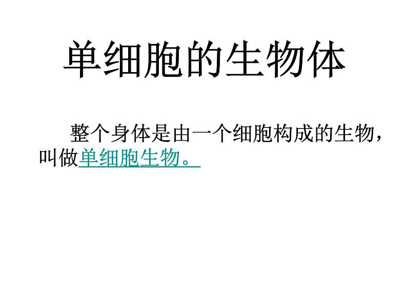 苏科版七年级下册生物 9.3单细胞的生物体 课件第1页