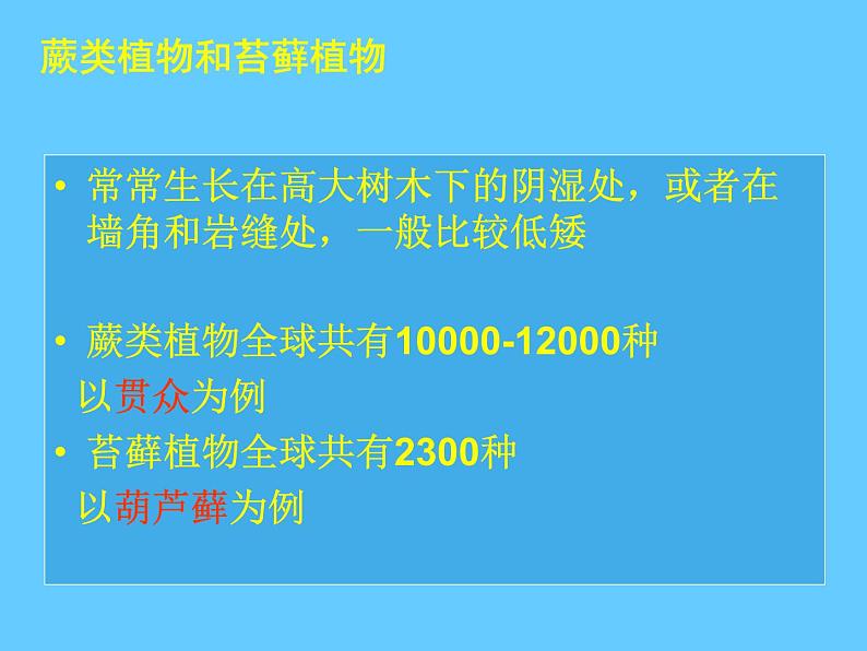 苏科版七年级下册生物 11.1地面上的植物 课件03