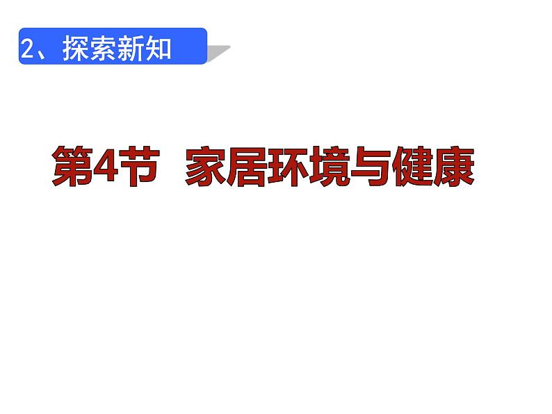 北师大版八下生物 24.4家居环境与健康 课件第3页