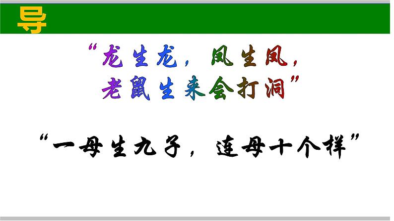 冀教版八下生物 6.2.1遗传 课件第1页