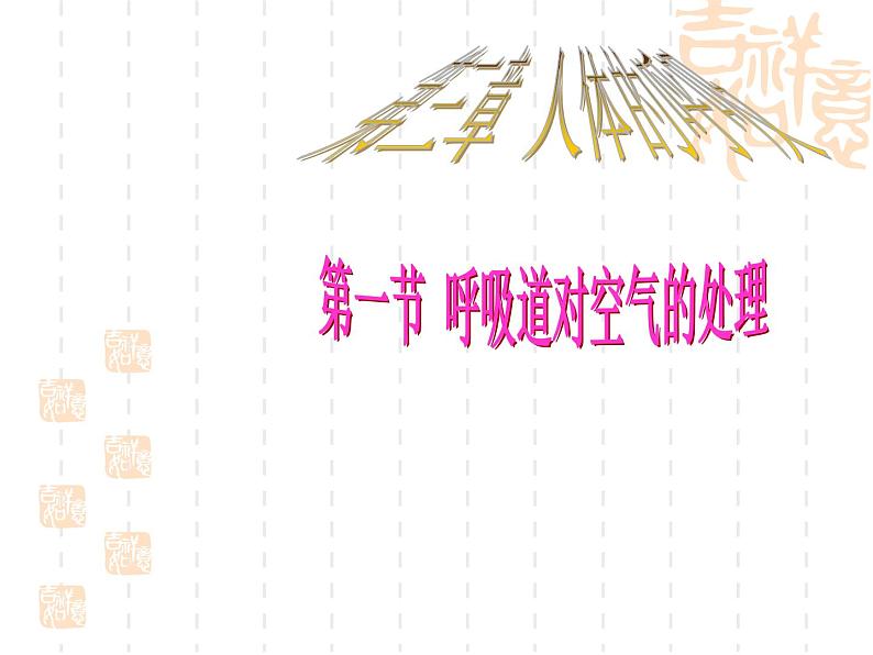 人教版七下生物 3.1呼吸道对空气的处理  课件01
