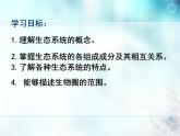 冀教版八年级下册生物  7.2.1生态系统的组成和类型 课件