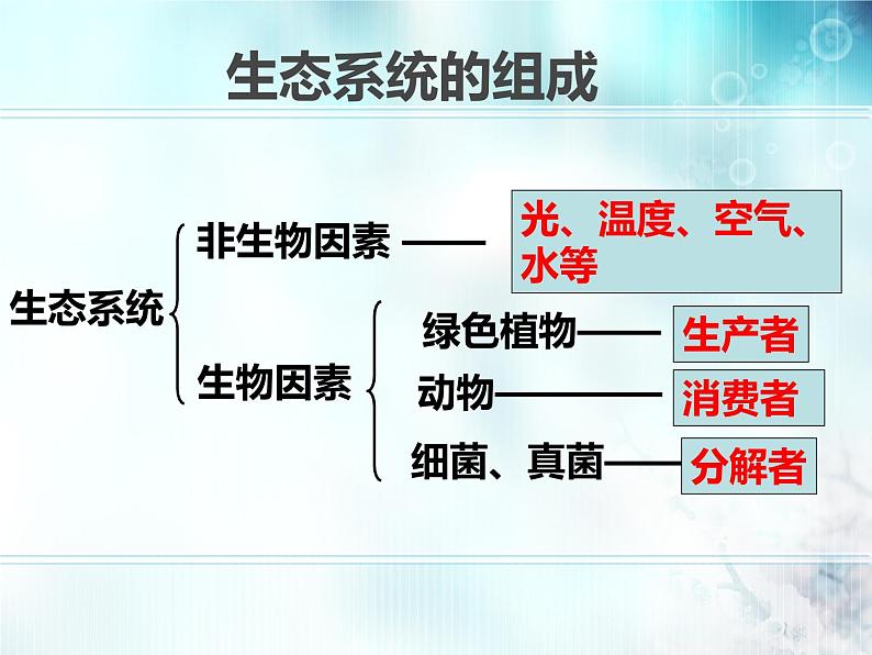 冀教版八年级下册生物  7.2.1生态系统的组成和类型 课件第7页