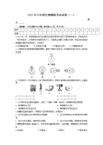 2022年江苏省盐城市射阳县第一次模拟考试生物试卷