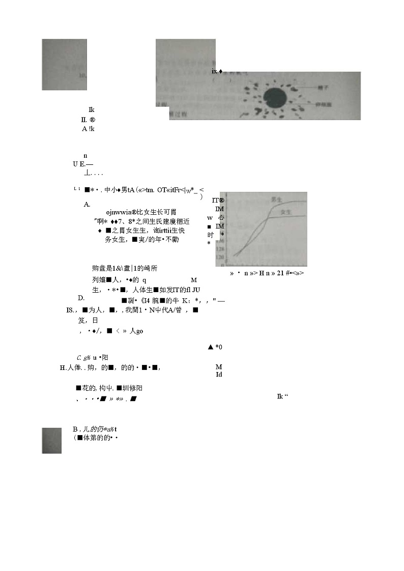 八年级生物上册第四单元第三章人的生殖发育测试卷(扫描版)济南版02