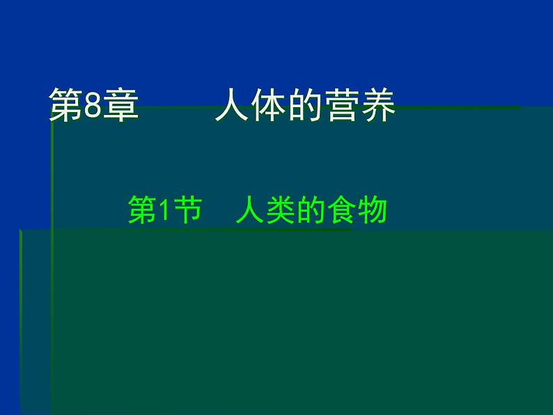 北师大版七下生物 8.1人类的食物 课件01