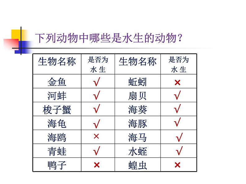 苏科版七下生物 10.1 水中的动物 课件03