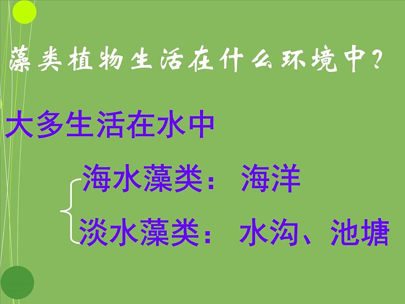 苏科版七下生物 10.2 水中的藻类植物 课件02