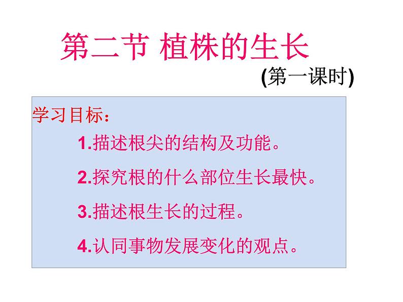 初中生物鲁科版六年级下册 植株的生长部优课件05