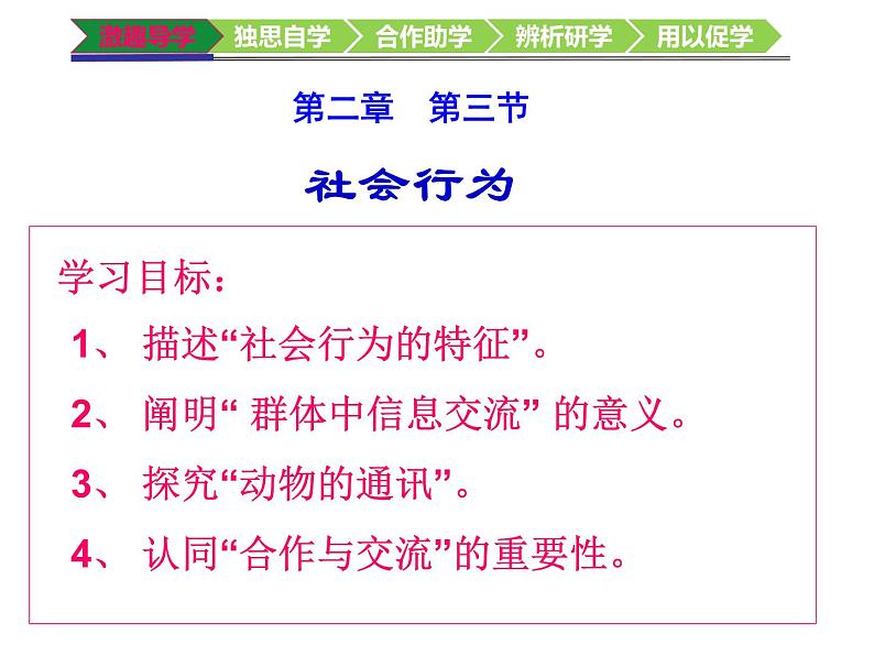 初中生物鲁科版八年级上册 社会行为部优课件04