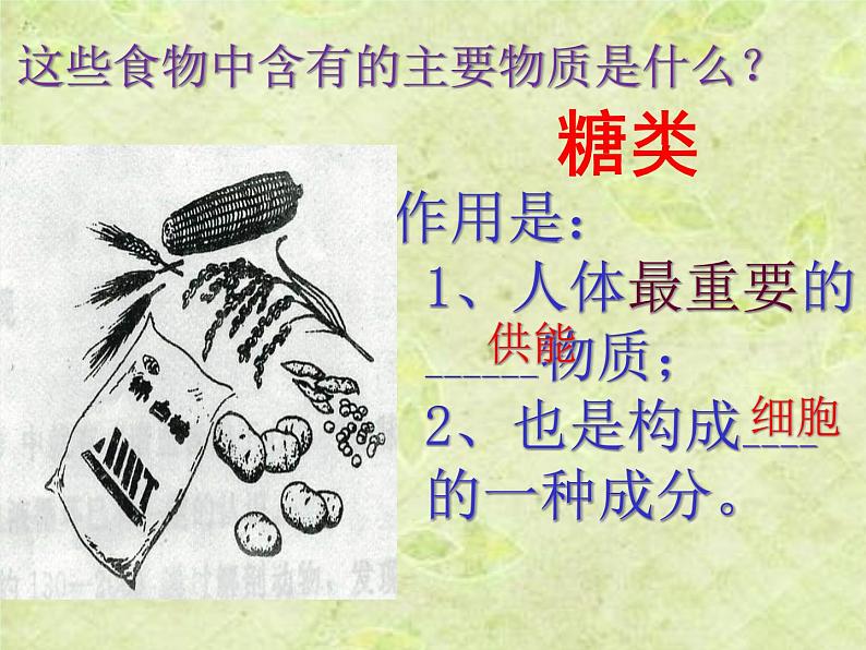 人教版七下生物 2.1食物中的营养物质 课件第5页