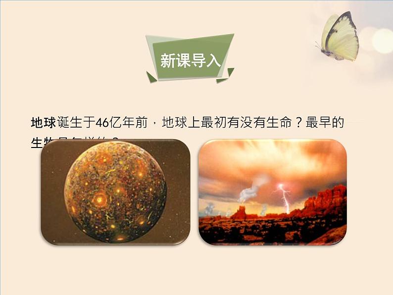 人教版八下生物 7.3.1地球上生命的起源 课件01