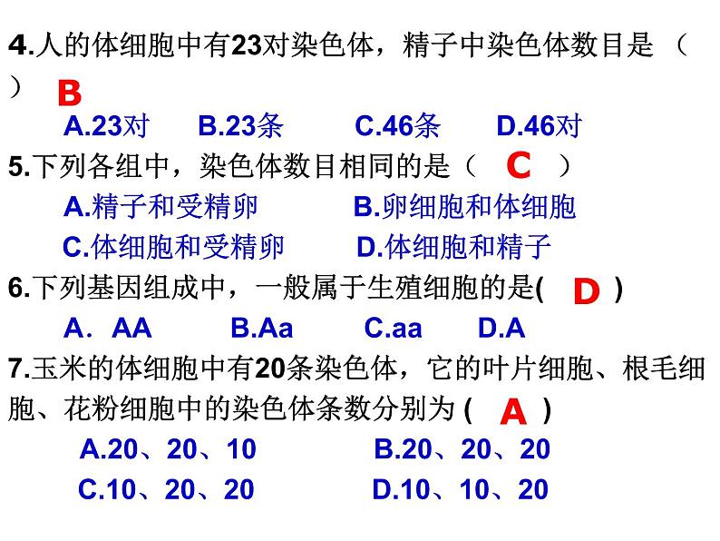 人教版八下生物 7.2.3基因的显性和隐性 课件02