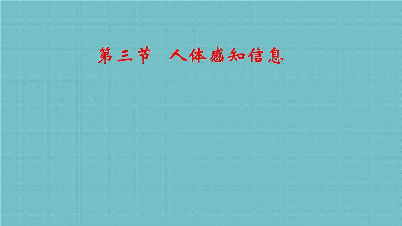 苏教版七下生物 12.3人体感知信息 课件第1页