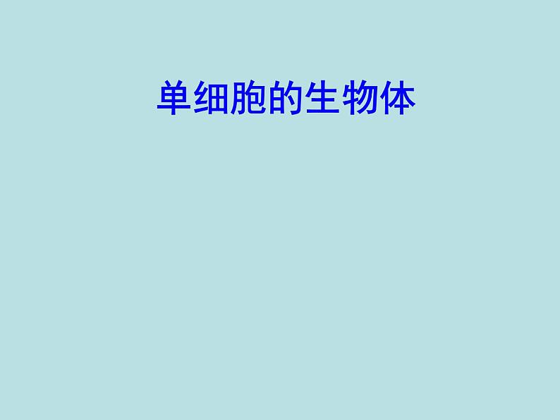 苏科版七下生物 9.3 单细胞的生物体 课件第2页