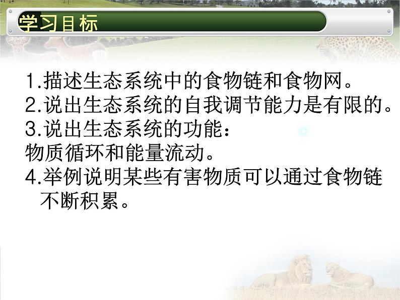 冀教版八年级下册生物  7.2.2食物链和食物网 课件第4页