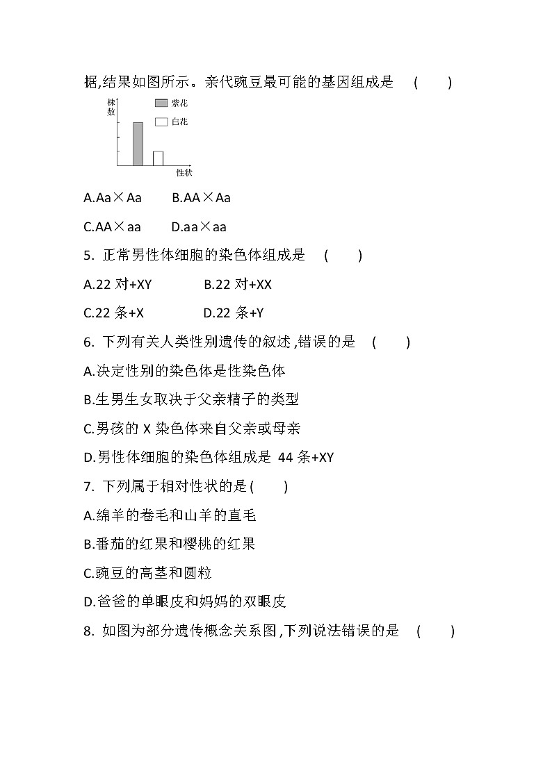 中考总复习专题十二　生物的遗传和变异（初中生物专题复习提高训练）02