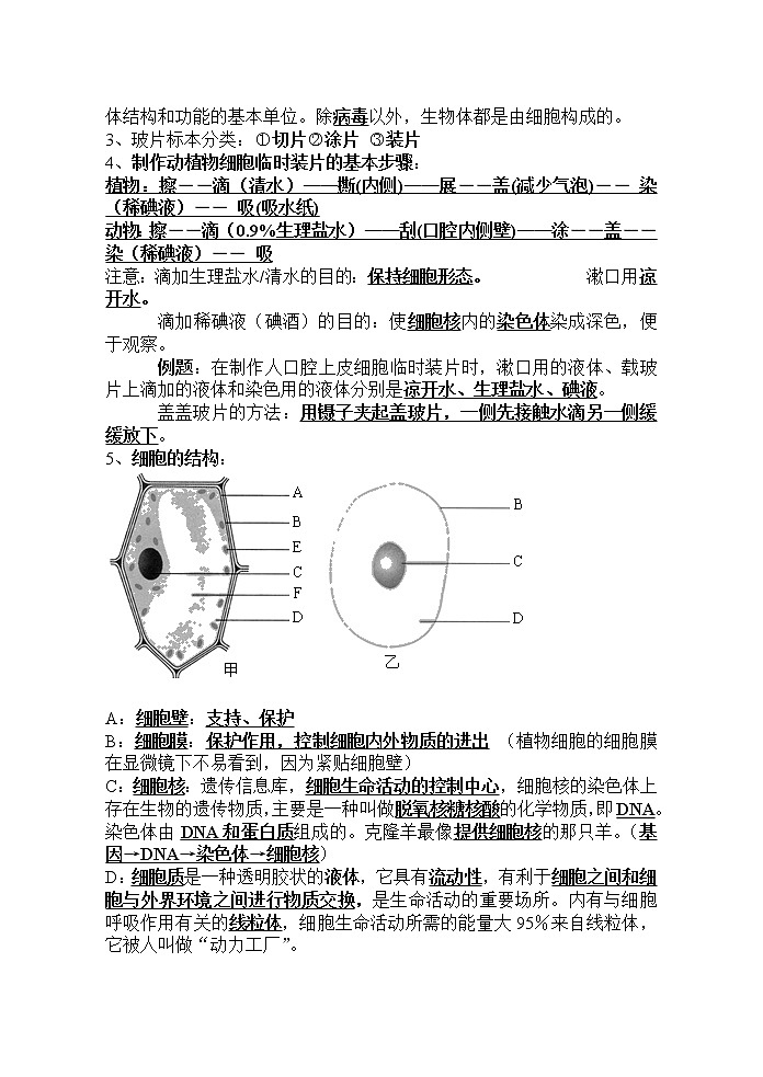 2022年生物中考专题复习背诵提纲（苏科版）第3页