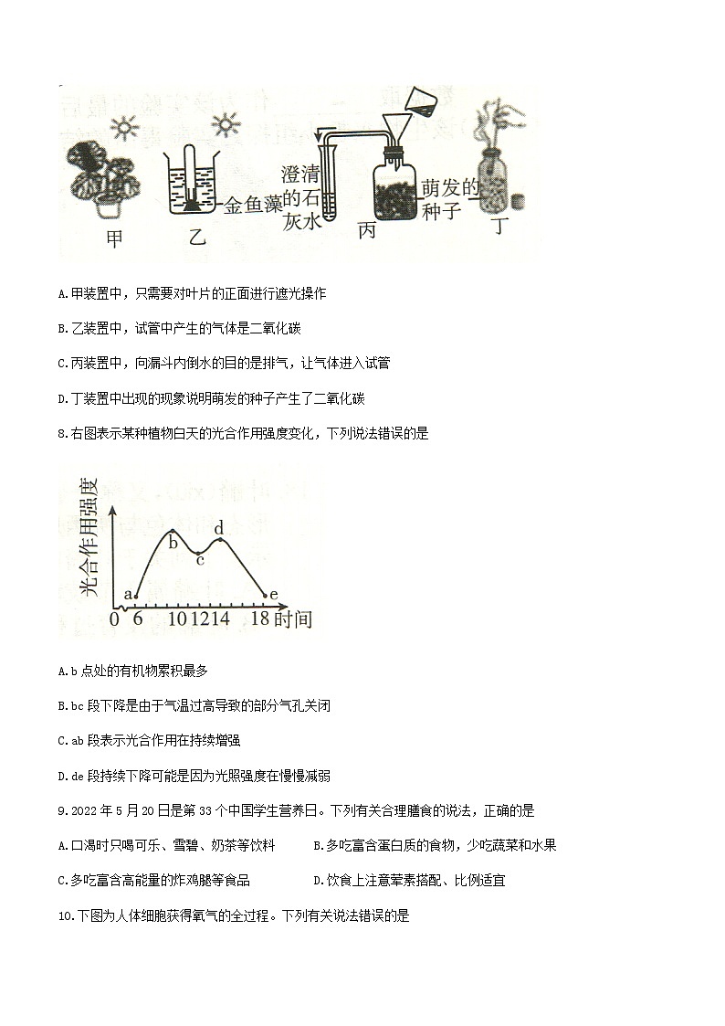河南省新乡市延津县2021-2022学年八年级下学期期中生物试题(word版含答案)03