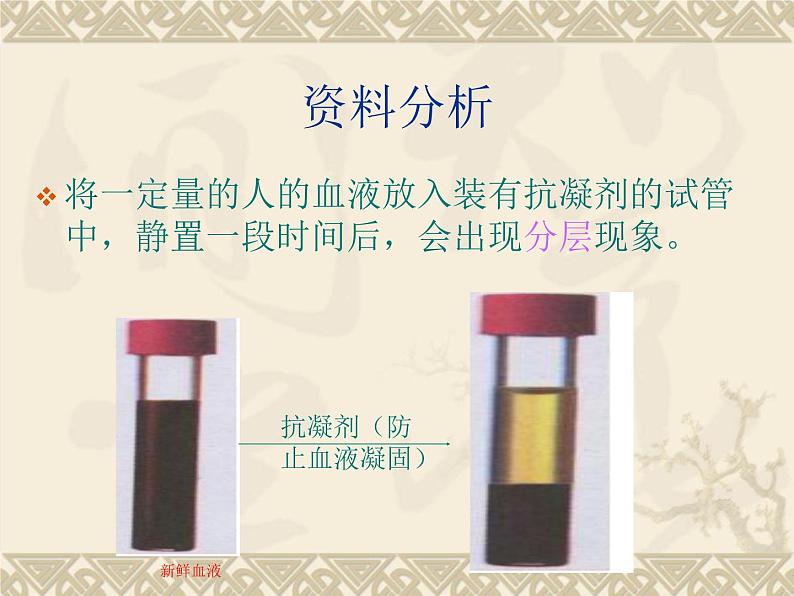 北师大版七下生物 9.1血液 课件第4页