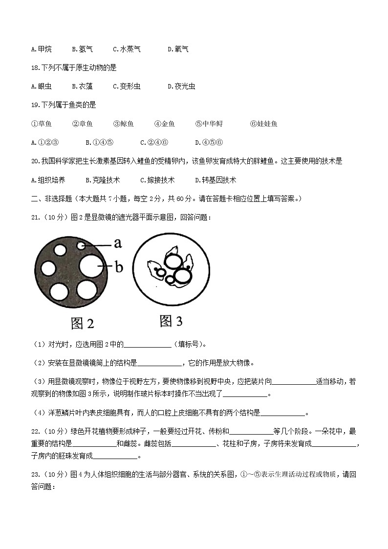 2022年广西贵港市港南区中考二模生物试题03