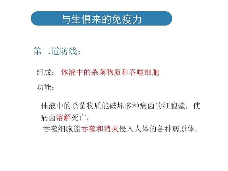 济南版七年级下册生物 6.1人体的免疫功能 课件第5页