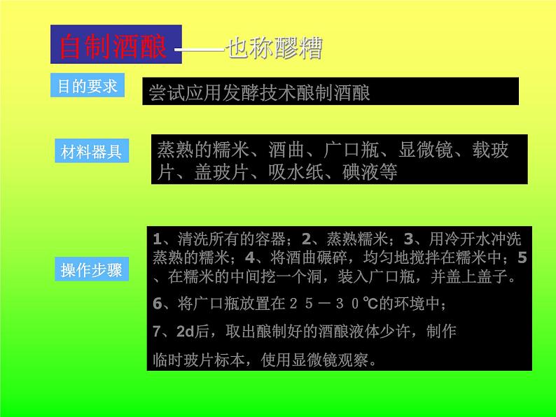 苏教版八年级下册生物 23.1源远流长的发酵技术 课件第8页