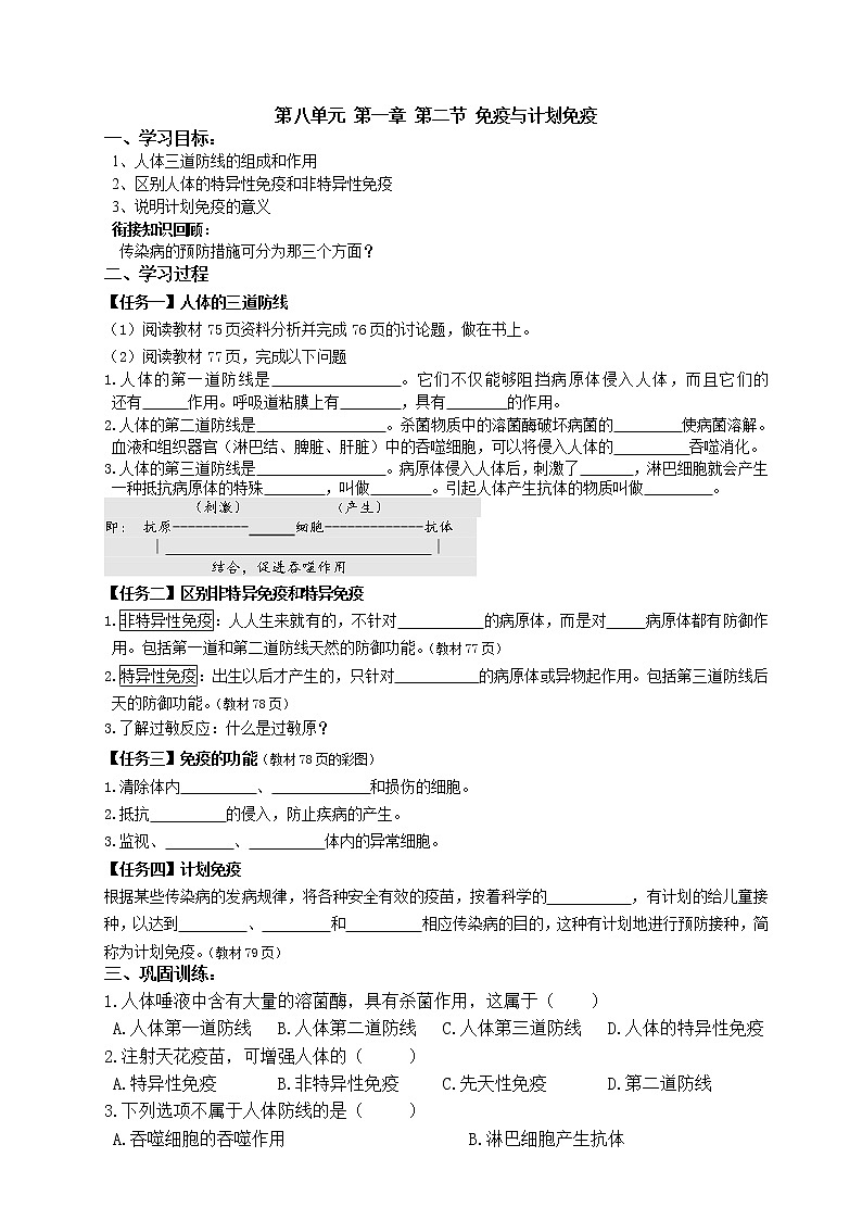 8.1.2免疫与计划免疫学案01