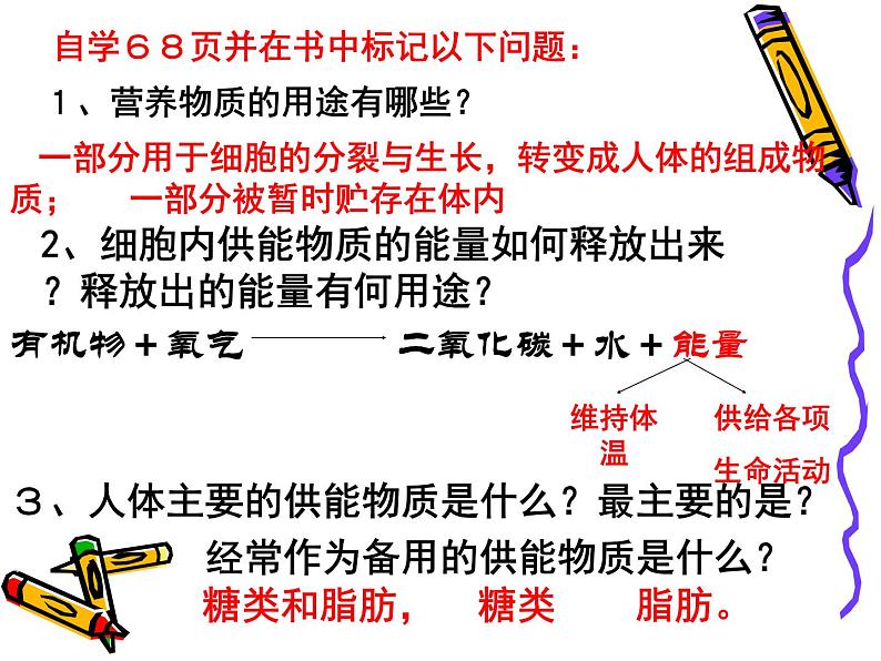 苏教版七年级下册生物 10.5人体能量的供给 课件07