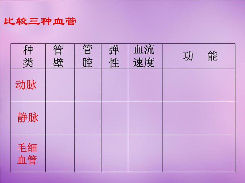 苏教版七年级下册生物 10.2人体的血液循环 课件03