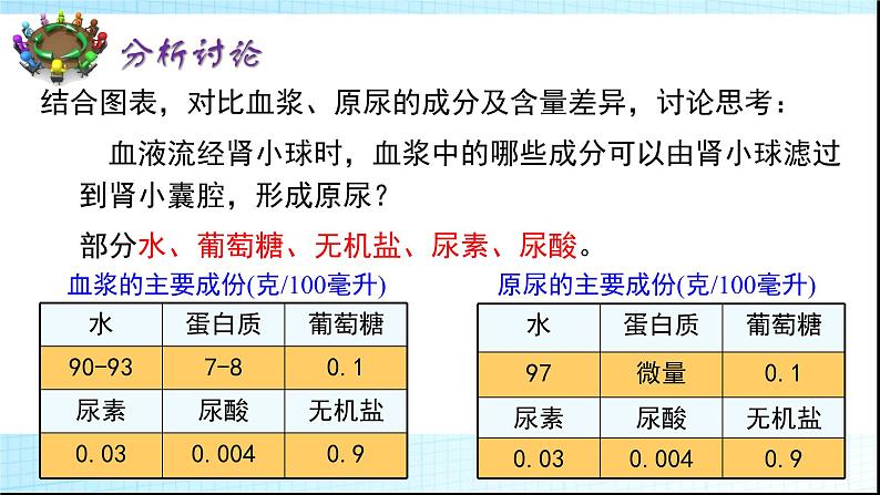 济南版七年级下册生物 4.1尿液的形成和排出 课件第7页