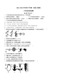 2022年山东省临沂市临沭县八年级下学期一模生物试题（无答案）