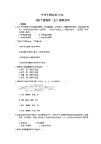 中考生物总复习06《被子植物的一生》模拟实训（含答案）