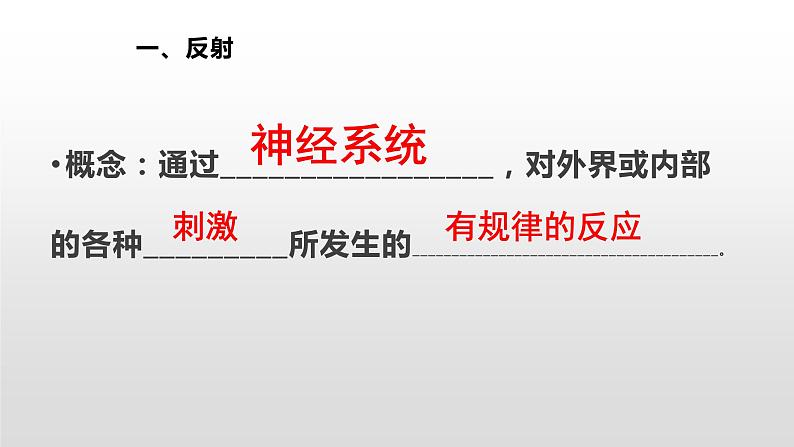 鲁科版（五四学制）生物七年级下册 4.1.3 神经调节的基本方式 课件05