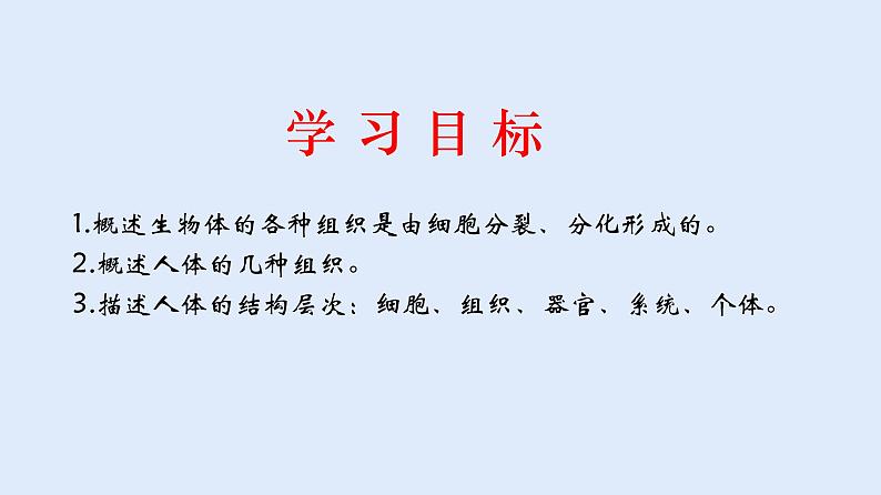 人教版七年级生物上册 2.2.2 动物体的结构层次 课件第2页