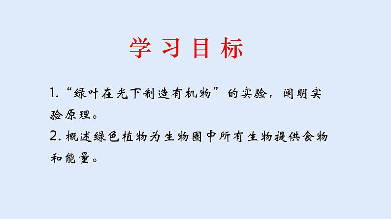 人教版七年级生物上册 3.4 绿色植物是生物圈中有机物的制造者 课件02