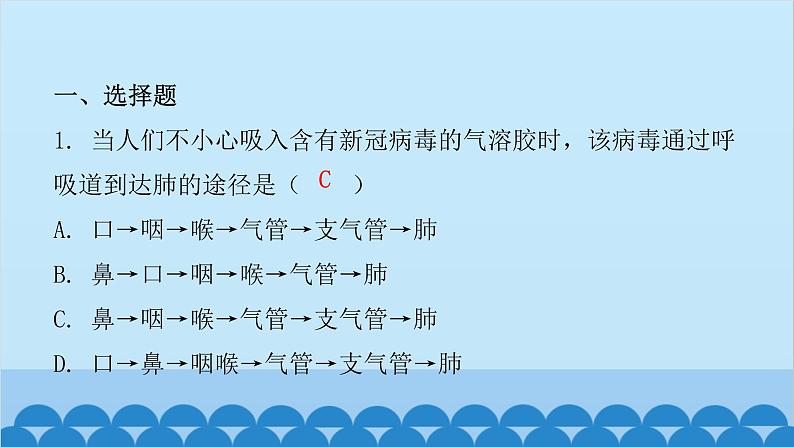 人教版生物七年级下册 第三章 第一节 呼吸道对空气的处理（课件）第2页