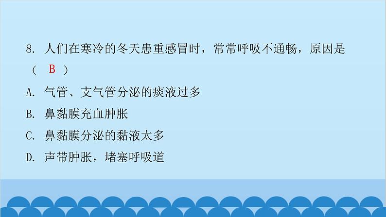 人教版生物七年级下册 第三章 第一节 呼吸道对空气的处理（课件）第8页