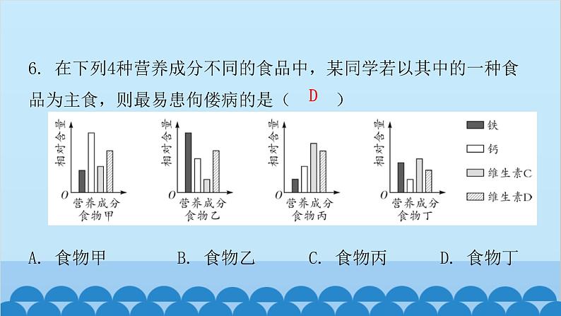 人教版生物七年级下册 第二章 第一节 食物中的营养物质（课件）第5页