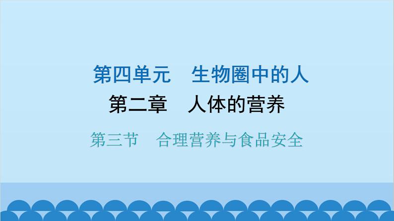 人教版生物七年级下册 第二章 第三节 合理营养与食品安全-（课件）01