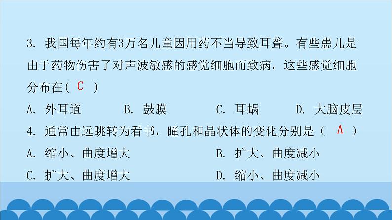 人教版生物七年级下册 第六章 第一节 人体对外界环境的感知（课件）03