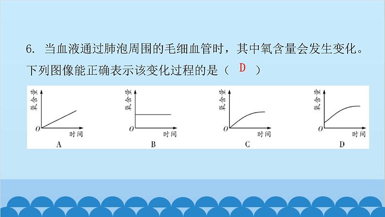 人教版生物七年级下册 第三章 第二节 发生在肺内的气体交换（课件）07