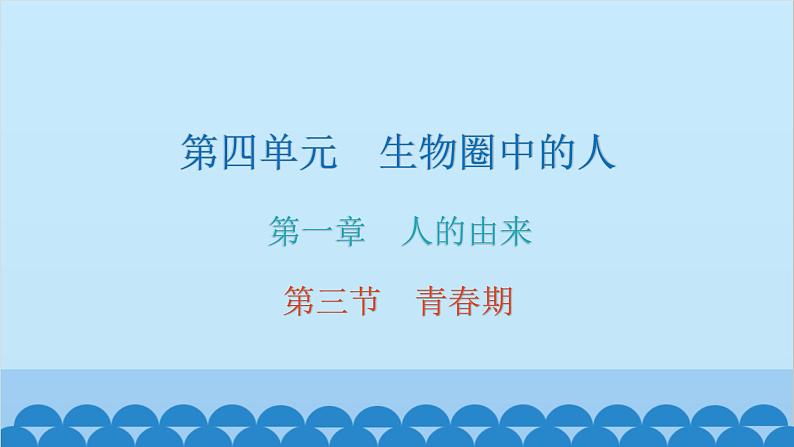 人教版生物七年级下册 第一章 第三节 青春期（课件）01