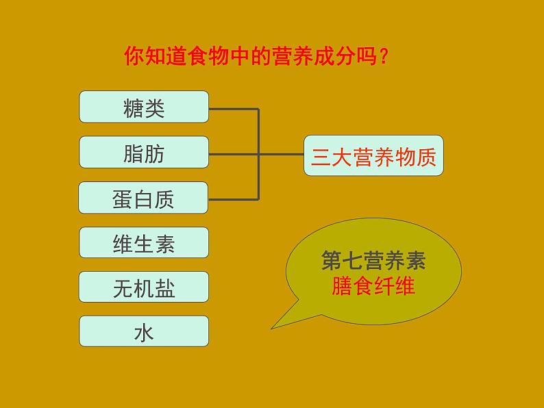 济南版七年级下册生物 1.1食物的营养成分 课件第6页