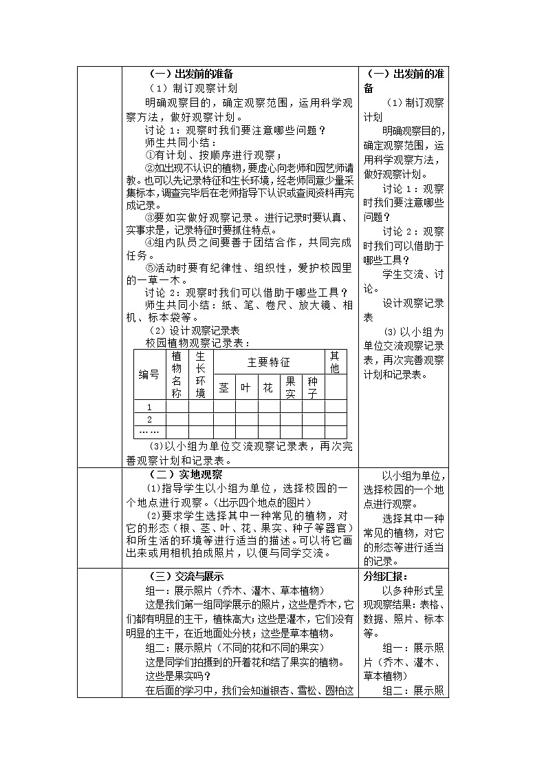 苏科版七下生物  11.1地面上的植物 教案02