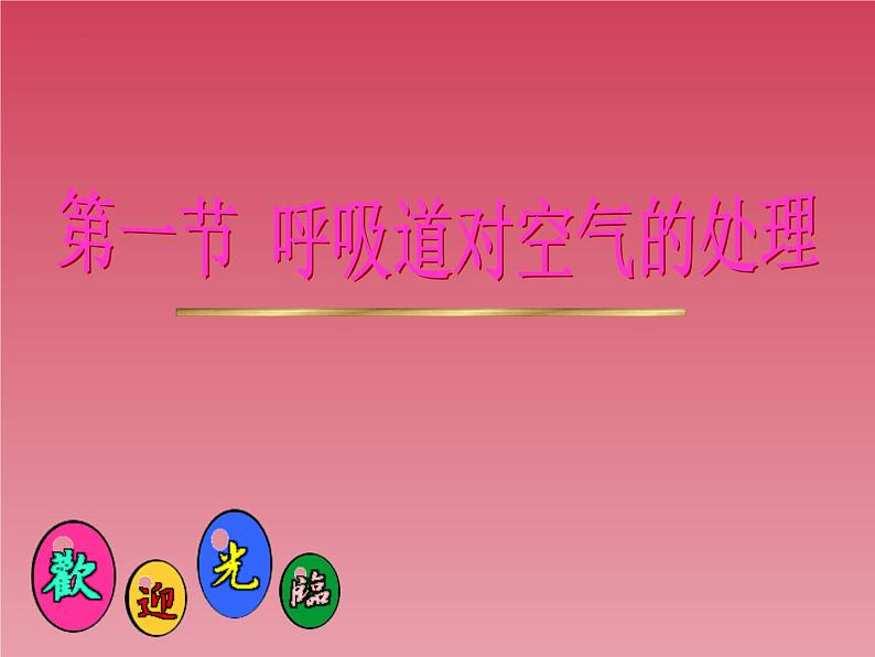 4.3.1呼吸道对空气的处理课件2021- -2022学年人教版生物七年级下册第1页