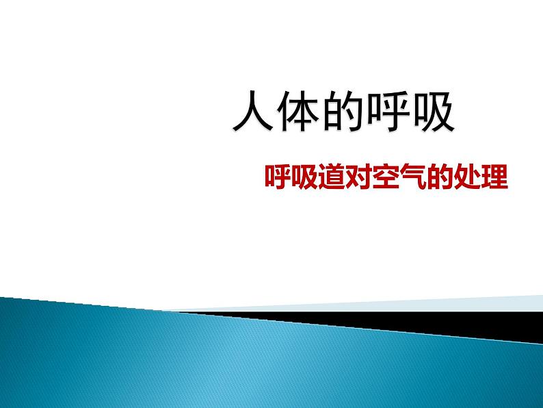 4.3.1呼吸道对空气的处理课件2021-2022学年 人教版生物七年级下册第1页