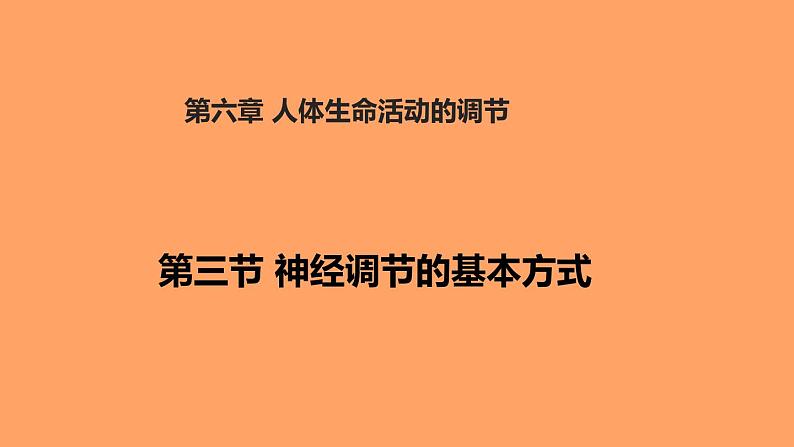 4.6.3神经调节的基本方式课件2021-2022学年人教版生物七年级下册01